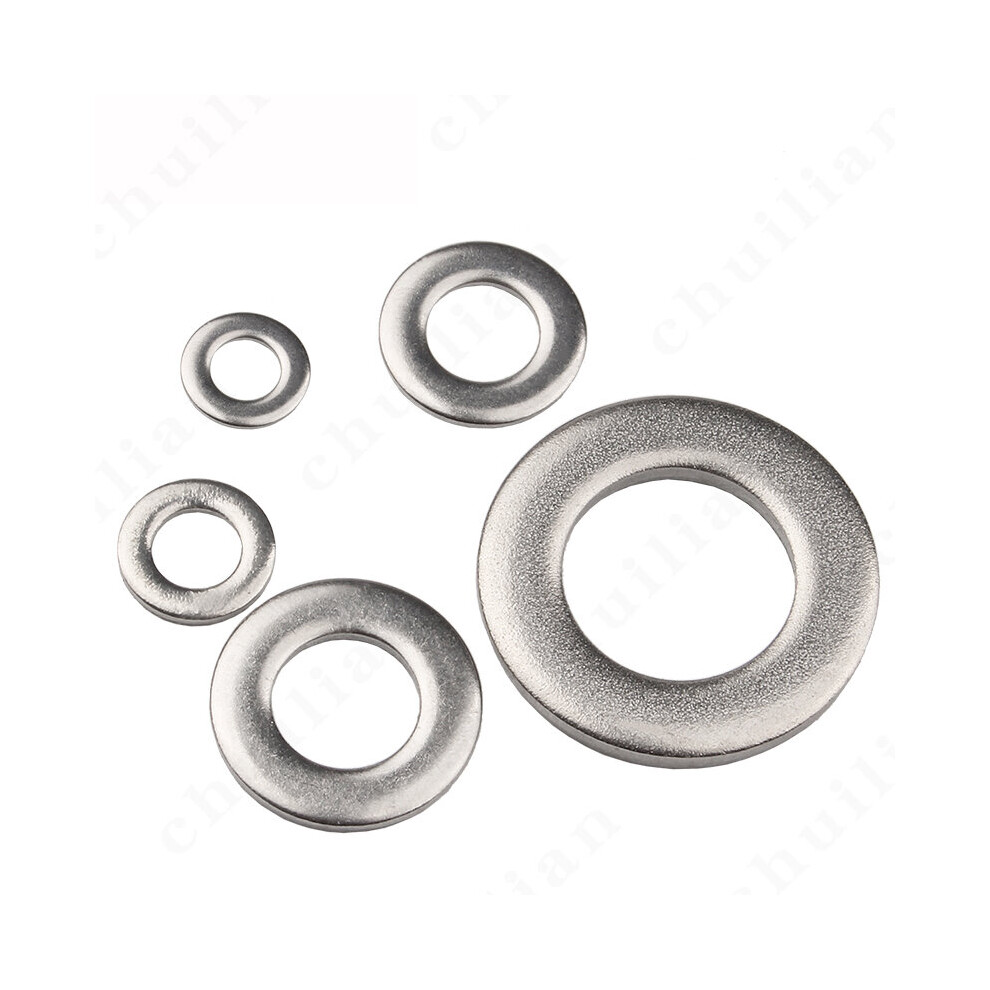 Flat Washer M2 M2.5 M3 M4 M5 M6 M8 M10 M12 M14 M16 304 Stainless Steel Meson Washers Plain Washer Gaskets Spacer Shim 5063131250626