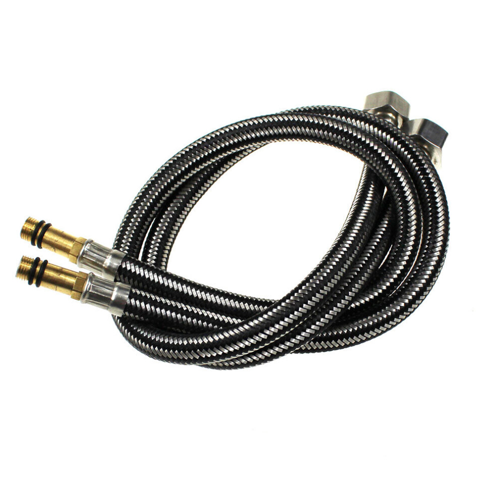 2Pcs Of G1/2 600Mm Stainless Steel Flexible Cold/Hot Mixer Faucet Water Supply 4'' Pipe Hoses Of 60Cm 5063131296730