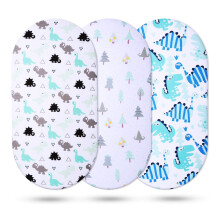 Baby Sheets 100% Breathable Sheet Or Bassinet Pads/Mattress For Boys Girls Grey Stars Animals Ultra Soft 82*41cm Bed Sheets