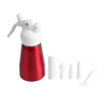 250mL Portable Red Aluminum Whipped Dessert Cream Butter Dispenser Whipper Foam Maker Butter Foamer New