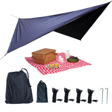 Outdoor Awning Waterproof Tent Tarp Ultralight Garden Sunshade Canopy Multifunctional Camping Hammock Beach Sun Shelter