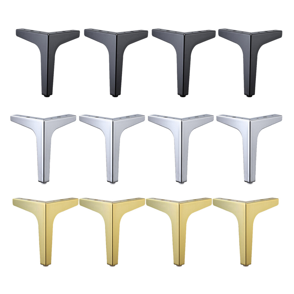 4X Metal Furniture Sofa Legs Cabinet Feet Iron Durable Metal Furniture Hardware Accessories Triangle Desk Table Sofa Leg Dresser 5063131236057