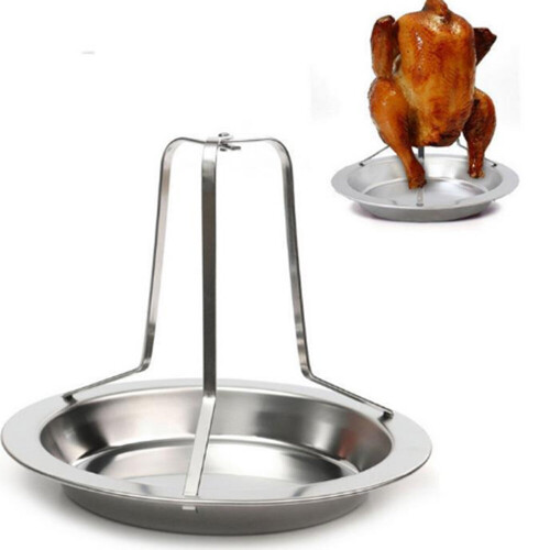 Roast Chicken Holder Stainless Steel Upright Roaster Rack BBQ Stand ...