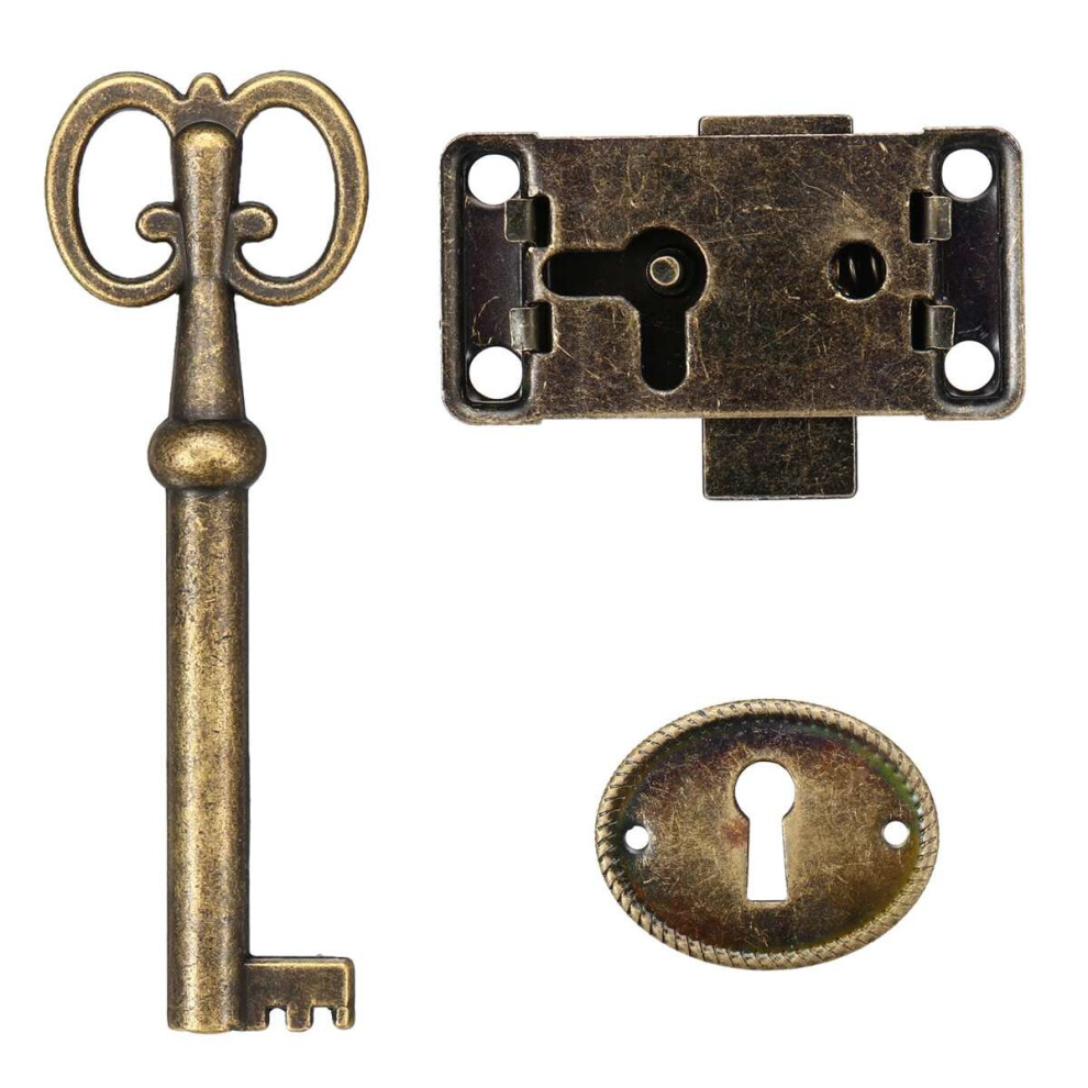 1 Set Classical Lock Drawer Cabinet Wardrobe Cupboard Door Zinc Alloy Lock Antique Furniture Counter Drawer Locks With Key New 5063131236026