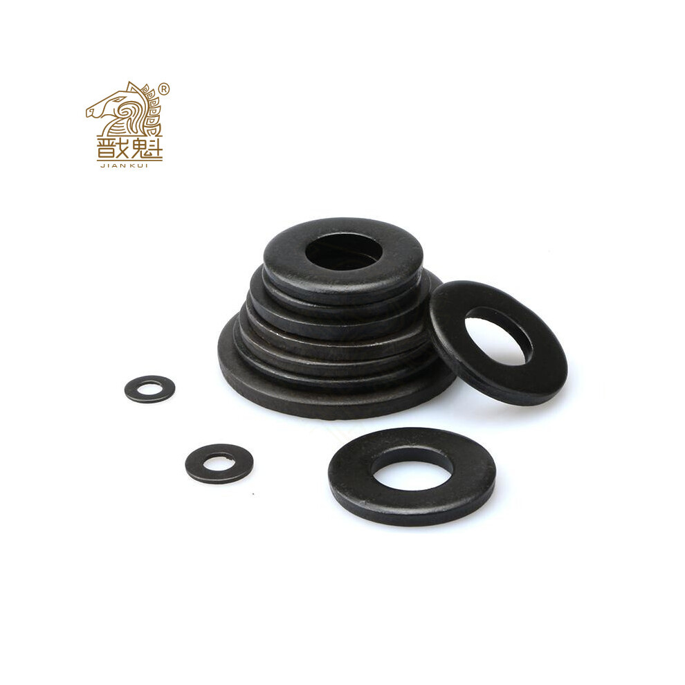 5/50Pcs M2 M2.5 M3 M4 M5 M6 M8 M10 M12 M14 M16 M20 M22 M24 Gb97 Din125 Black Grade 8.8 Carbon Steel Flat Washer Plain Gasket Pad 5063131250671
