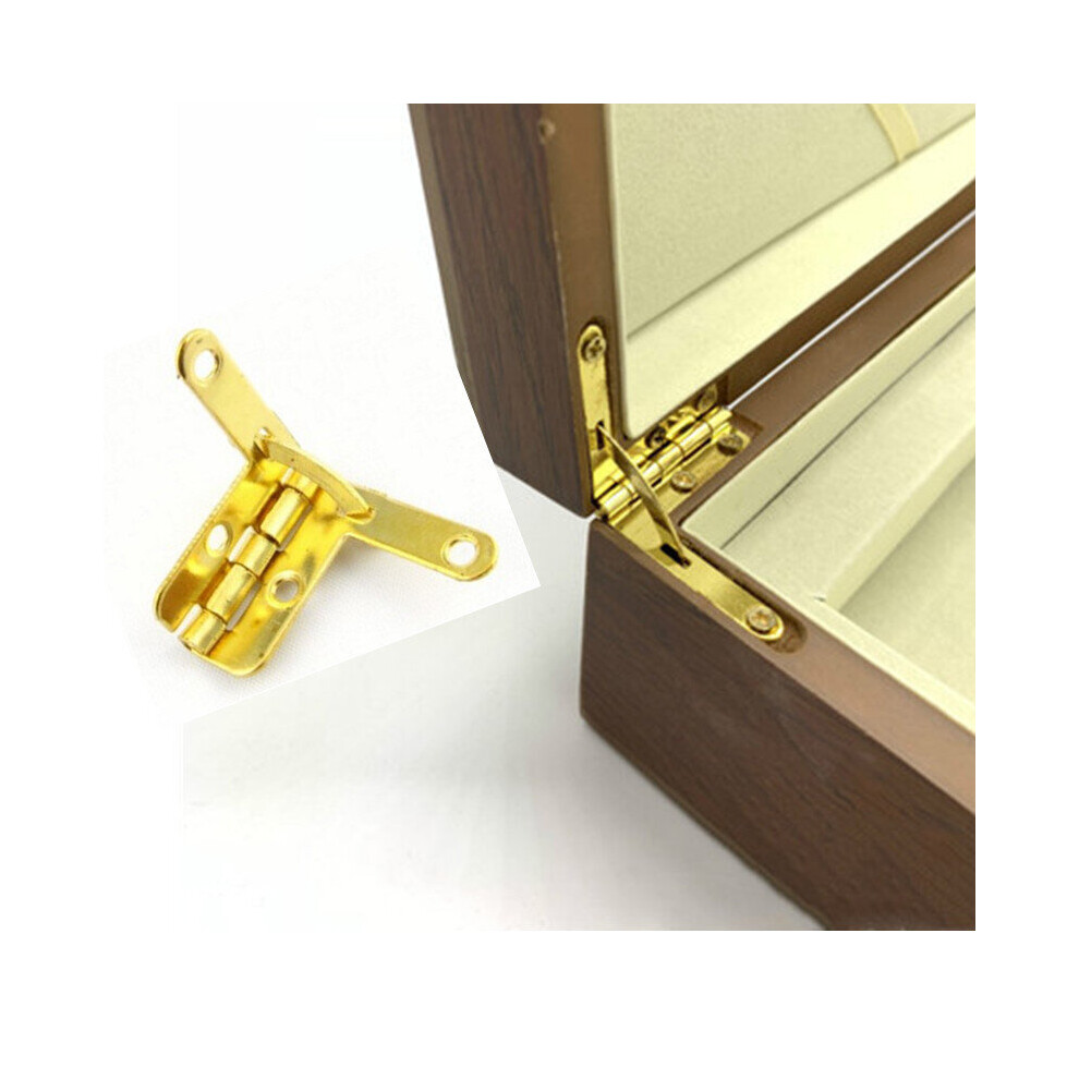10Pcs Antique Bronze Hinge Support Frame Jewelry Wine Case Wooden Cigar Gift Box Lid 90 Degree Spring Furniture Hardware 5063131250695