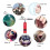 HHC Single Action Airbrush Set Portable Red Compressor Spray Pen With Mini Pump For Makeup Hair Beauty Nail Temporary Tattoos 6