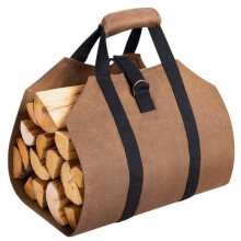Portable Firewood Wood Log Carrier Bag Outdoor Camping Firewood Holder Carry Storage Bag Handbag Wood Handling Canvas Bag