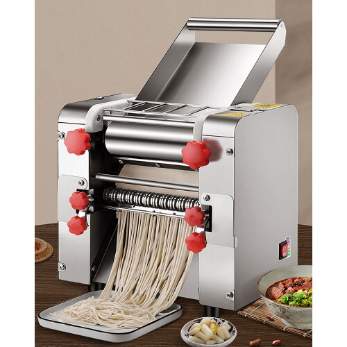 220V Pasta Machine Stainless Steel Pasta Maker Noodles Cutter Automatic Rolling Dough Machine 2