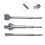 3PC Electric Hammer Chisel Butterfly Chisel Electric Pickaxe Round Handle Set Wall Cement Slotting 1