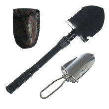 Foldable Military Shovel Multifunction Status Shovel Crowbar Hoe Saw Pickaxe Outdoor Camping Survival Emergency Tools
