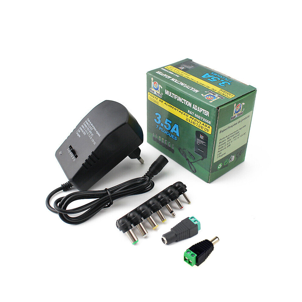 Ac/Dc Adjustable Transformer 9V 6V 7V 5V 3V 3A Various Source Power Supply Adapter 30W With Male Female Multi 7 Connector Plug 5063131290776