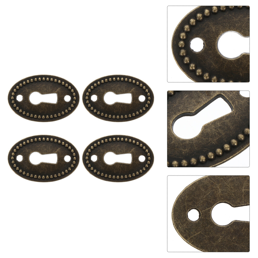 20Pcs Oval Antique Keyhole Covers Rustic Keyhole Escutcheon Plate For Drawer Furniture 5063131236170
