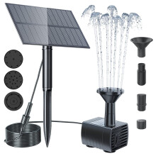 2022 Upgraded Solar Fountain Pond Pump Kit with Stake, Solar Powered Water Fountain Pump for Garden, Backyard, Pool, Fish Tank