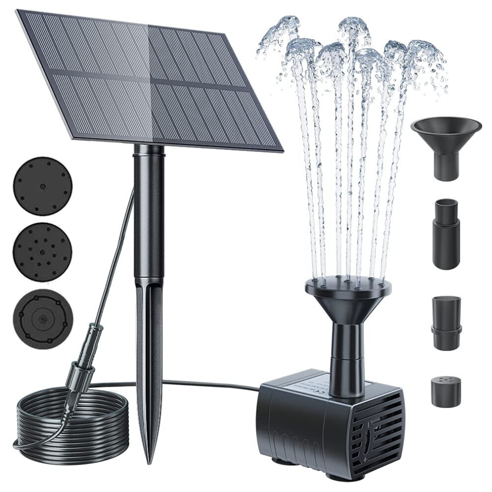 2022 Upgraded Solar Fountain Pond Pump Kit with Stake, Solar Powered Water Fountain Pump for Garden, Backyard, Pool, Fish Tank