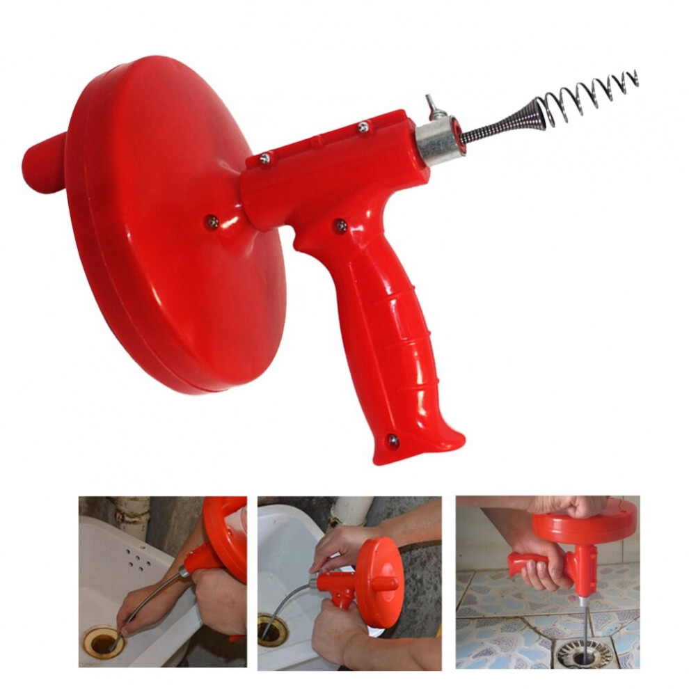 5M Drain Cleaner Cable Snake Plumbing Sink Cleaner Bathroom Bathtub Drain Toilet Dredge Pipes Sewer Filter Sink Cleaning Clog 5063131261059