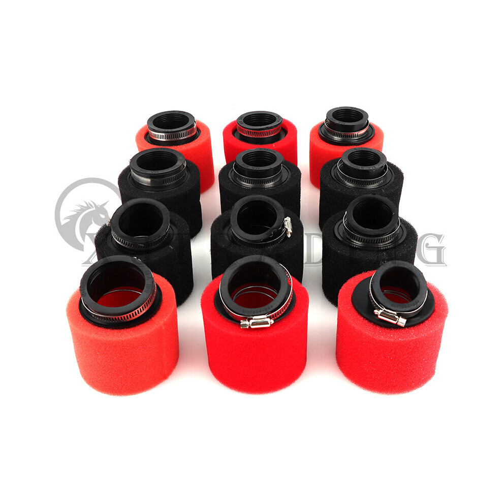 And Foam Air Filter 35Mm 38Mm 42Mm 45Mm 48Mm 50Mm Sponge Cleaner Moped Scooter Dirt Pit Bike Motorcycle Black/Red 5063131258028