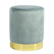 High Quality Stainless Steel Base Velvet Fabric Wholesale Fabric Bottle Ottoman Frame Stool For Outdoor