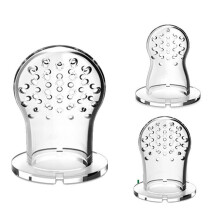 Transparent Pacifier Mesh Bags Auxiliary Food Nutrition Fresh Fruit Feeder Replaceable Silicone Nipple Teat Mesh Bag Chewing Bag