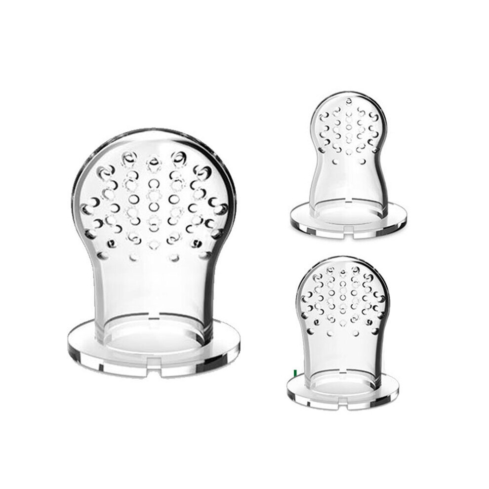 Transparent Pacifier Mesh Bags Auxiliary Food Nutrition Fresh Fruit Feeder Replaceable Silicone Nipple Teat Mesh Bag Chewing Bag Wejoy