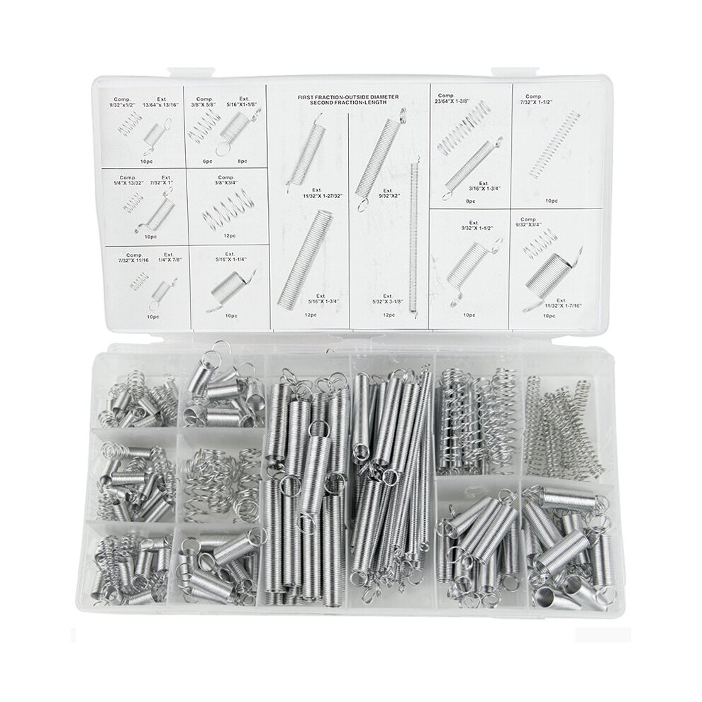 200Pcs/box Steel Spring Electrical Hardware Drum Extension Tension Springs Pressure Suit Metal Assortment Hardware Kit-image-OPC-PBNKK6K-NEW