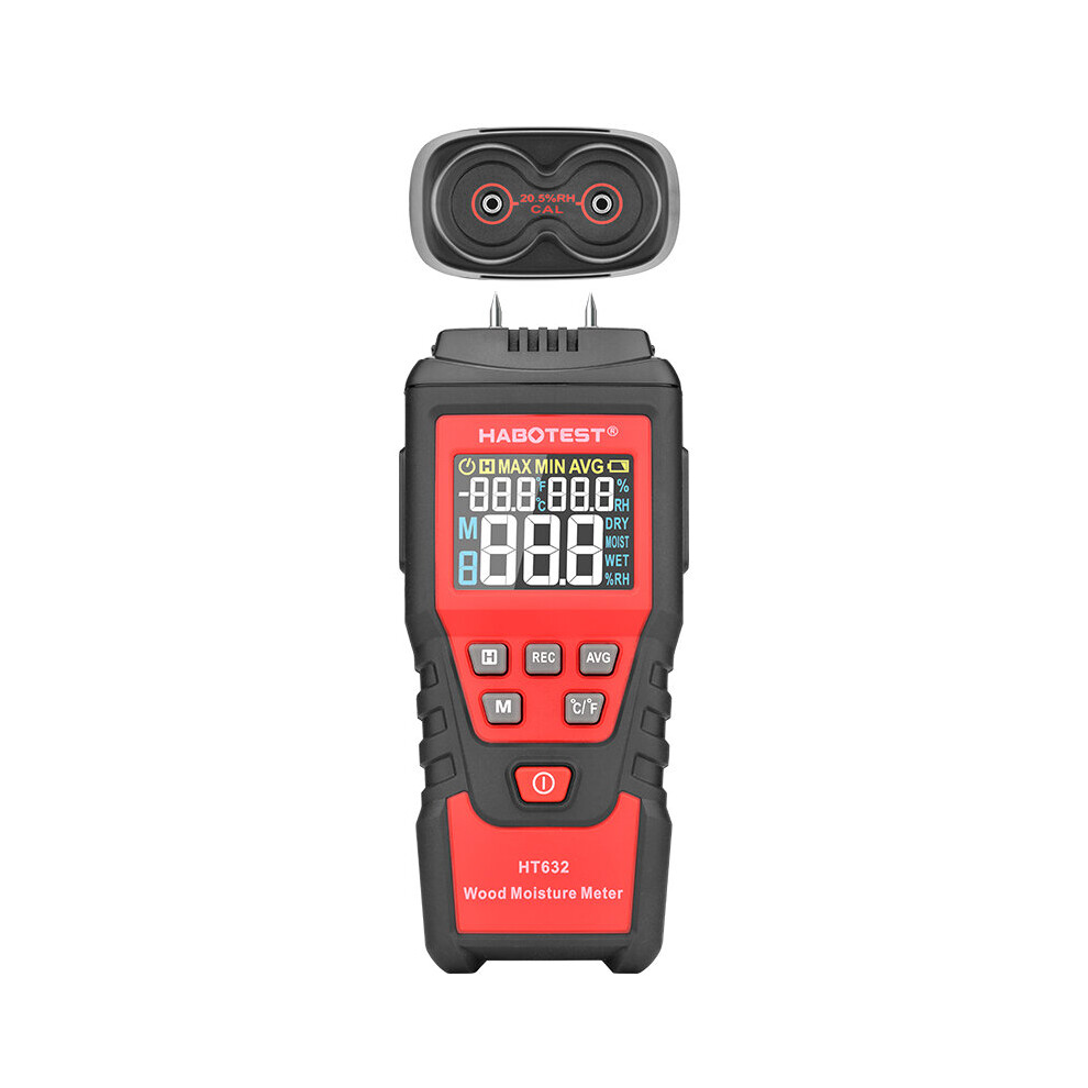 Ht632 Digital Wood Moisture Meter Habotest 0-99.9% Timber Hygrometer Two Pins Damp Concreate Cement Humidity Detector Tester 5063131268263