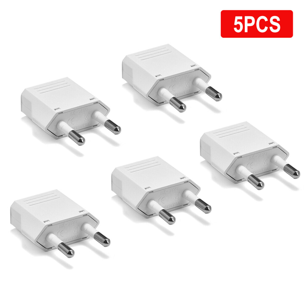 5Pcs Eu Plug Electrical Sockets Eu Cn Us To Br Brazil Socket Eu Plug Converter Travel Power Adapter Plug Outlet 5063131290943