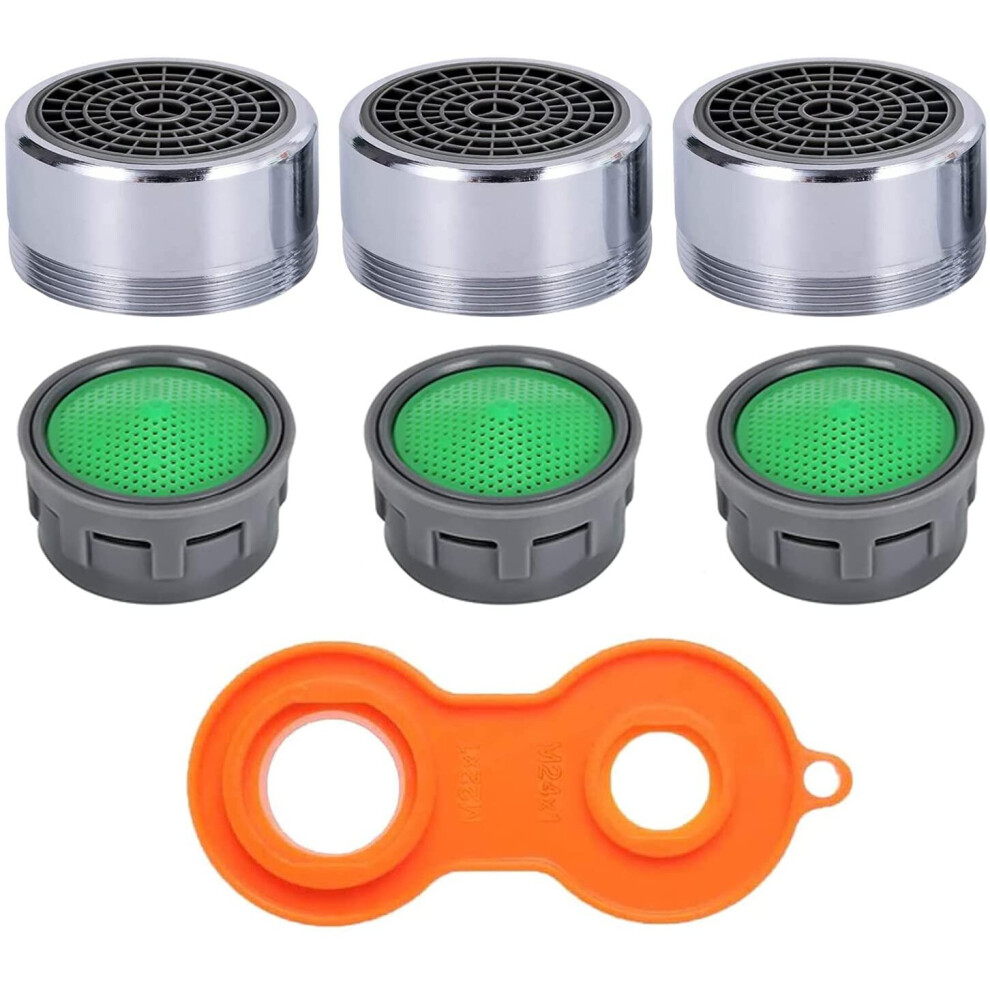 24Mm Faucet Aerator Replacement, Water Saver Spout Filter Kitchen Tap Aerators Kit(6 Pieces) 5063131300291