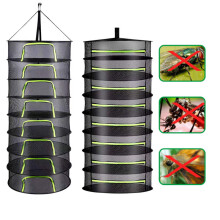 Layers Drying Net for Herbs Hanging Basket Folding Dry Rack Herb Drying Net Dryer Bag Mesh For Flowers Buds Plants Organizer