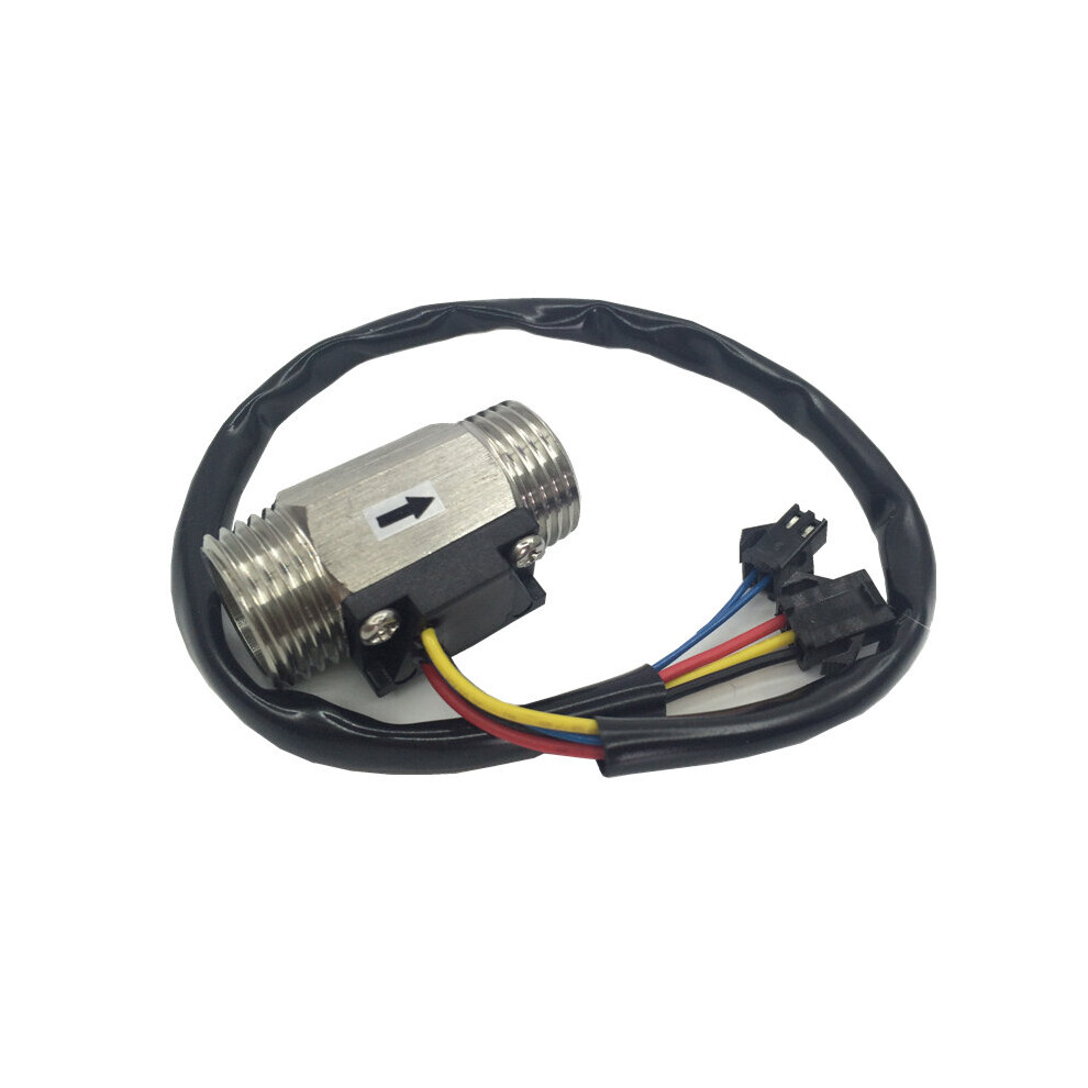 Sus304 G1/2" Water Liquid Temperature Measurement Flow Sensor Meter Hall Effect 5063131271737
