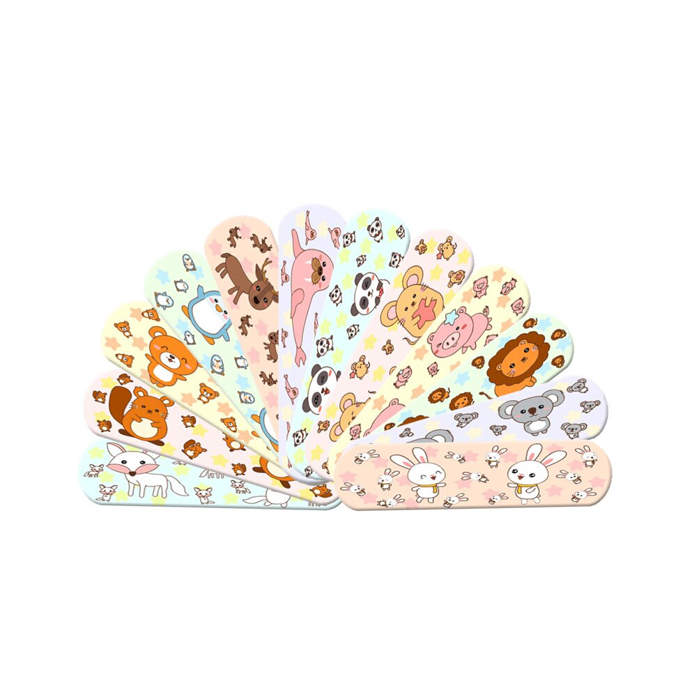 Wejoy 100Pcs/Lot Cute Cartoon Patterned Waterproof Adhesive Bandages Plaster Curved Band Aid Patch Wound Strips Dressing For Children