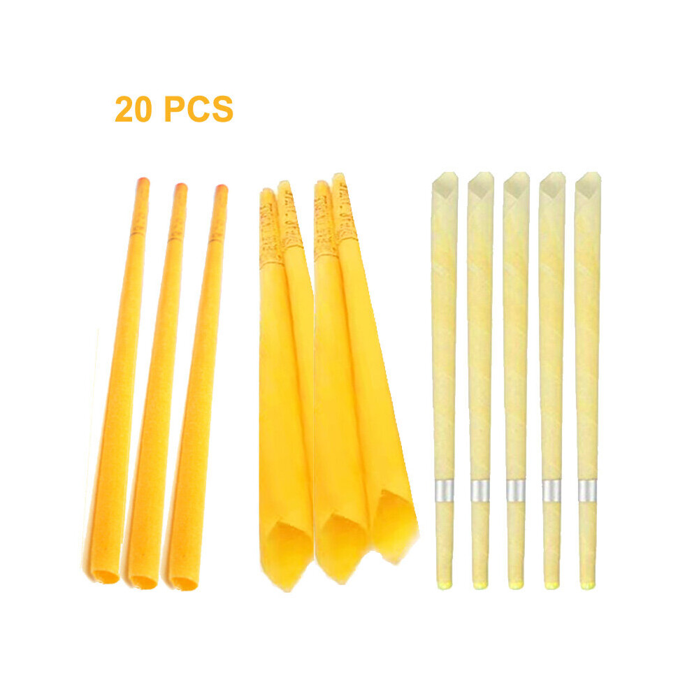 Wejoy 20Pcs Ear Candle Wax Removal Tool Ear Cleaner Ear Candle Beeswax Good Product Hopi Ear Wax Indian Coning Fragrance Cleaning