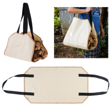 1pcs Firewood Wood Carrier Bag High Quality Supersized Canvas Firewood Log Carrier Storage Bag Outdoor Camping Accessories