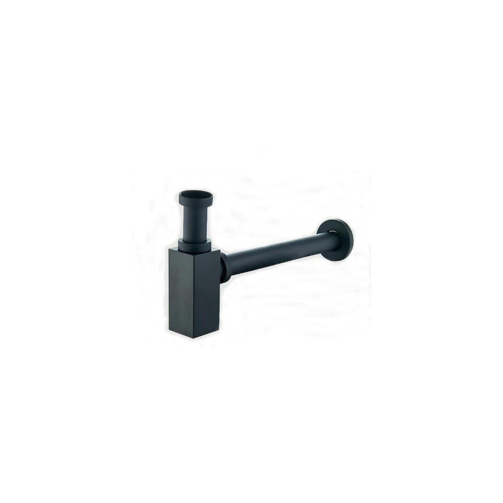 Matt Black/Chrome/Gold Wall Drainer P-Traps Square Alba Vintage Brass Bottle Trap Basin Pop Up Waste Plumbing Tube Replacment 5063131261240