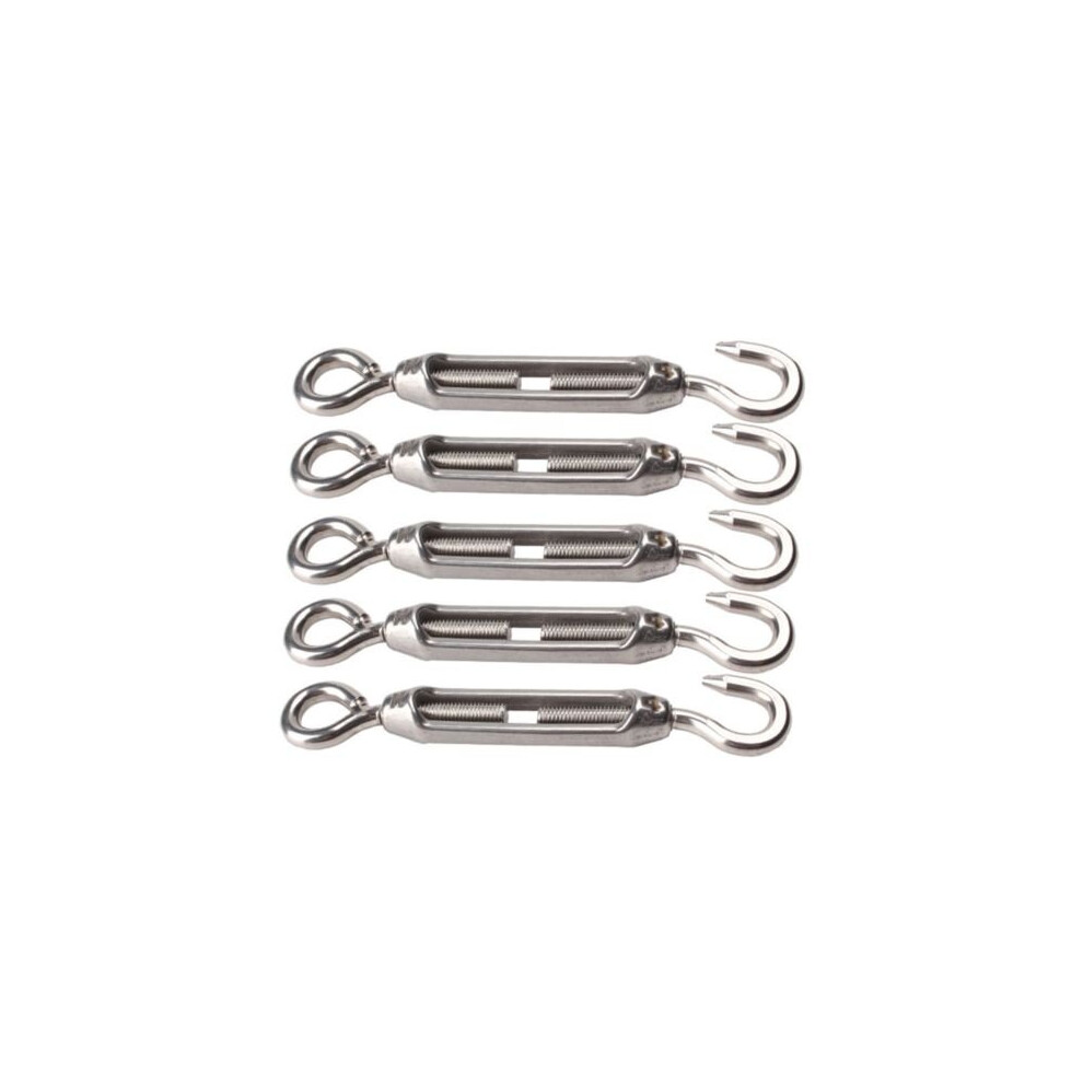 5Pcs M4 Stainless Steel 304 Hook & Eye Turnbuckle Wire Rope Tension 5063131251326