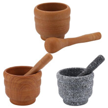 1pc Home Pestle Mortar Set For Herbs Grinder Guacamole Garlic Cooking Kitchen Tool Multipurpose Crusher Resin Bowl Holder