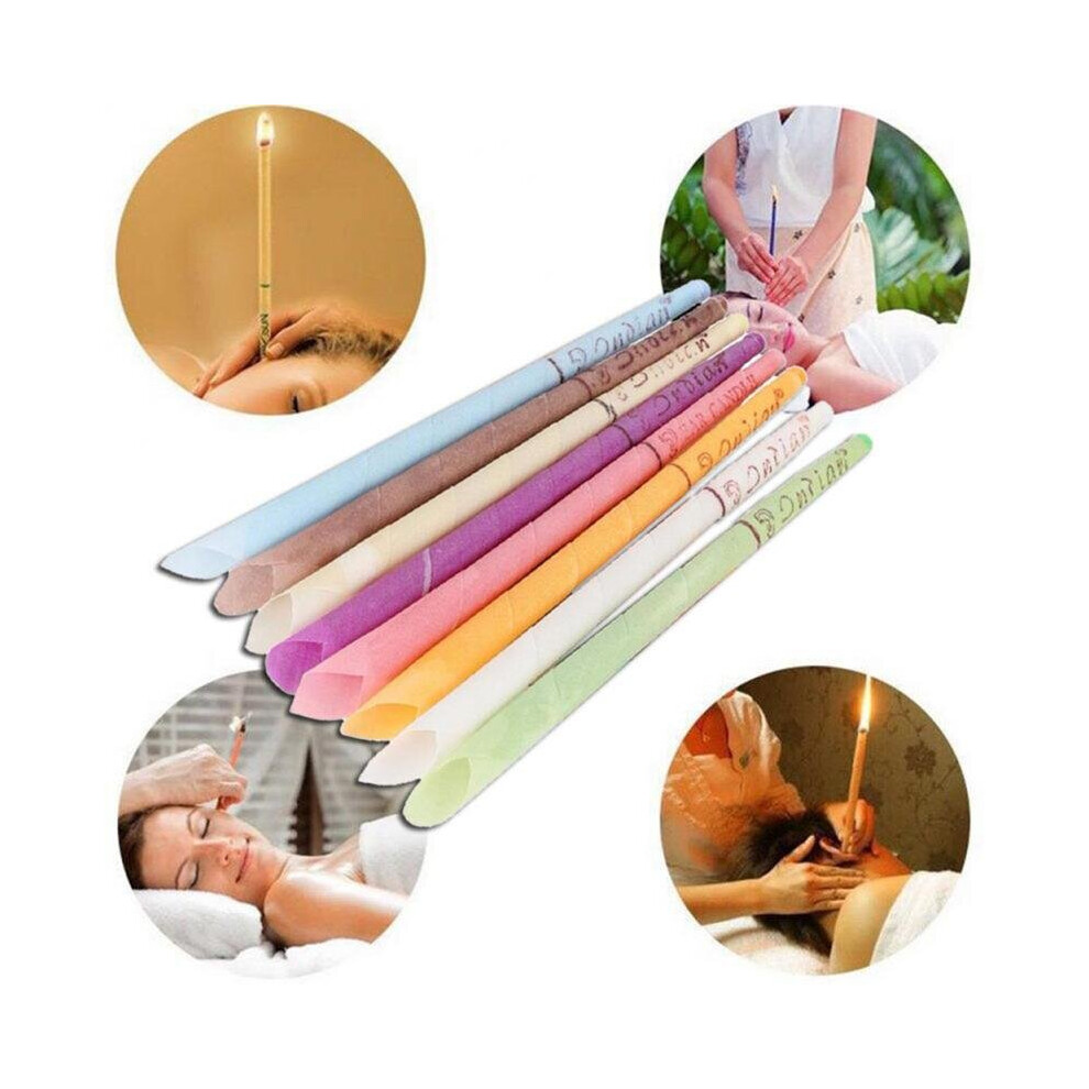 Wejoy 6Pcs Earwax Candles Hollow Blend Cones Beeswax Cleaning Natural Aromatherapy Horn Ear Candling Cleaner Relaxation Remove Ear Wax