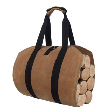 Big deal Canvas Firewood Wood Carrier Bag Log Camping Outdoor Holder Carry Storage Bag Wooden Canvas Bag Hand Bag