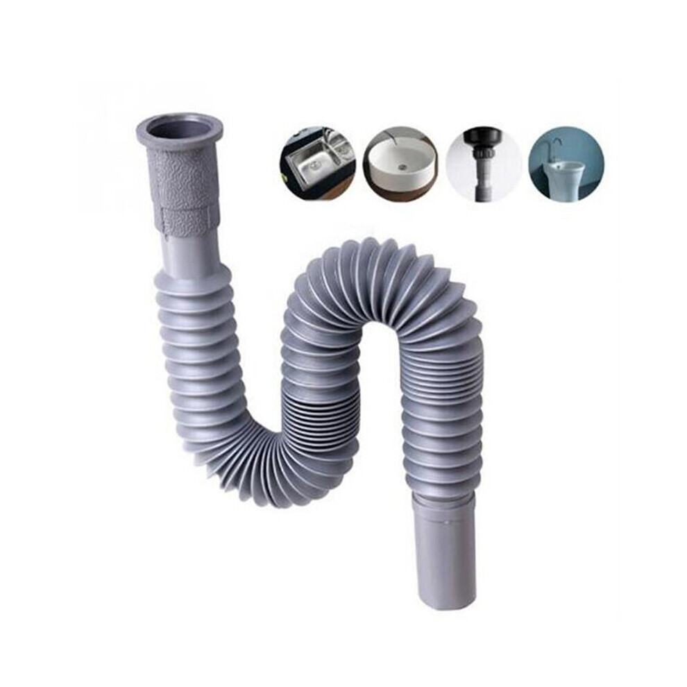 Wash Basin Pipe Plumbing Kitchen Sewer Pipe Flexible Bathroom Sink Drains Downcomer Hose Waste Pipe Overflow Pipe Home Kitchen 5063131261318