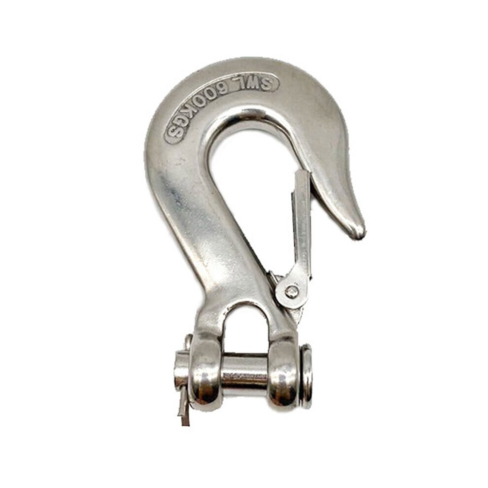Loading Stainless Steel Swivel Lifting Hook With Latch Rigging Accessory 5063131251296