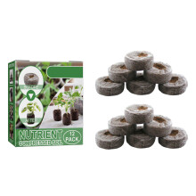12pcs/pack 30mm Nursery Soil Garden Flowers Seedling Germination Soil Blocks Mixed Coconut Bran Peat Lignin Pellets Greenhouse