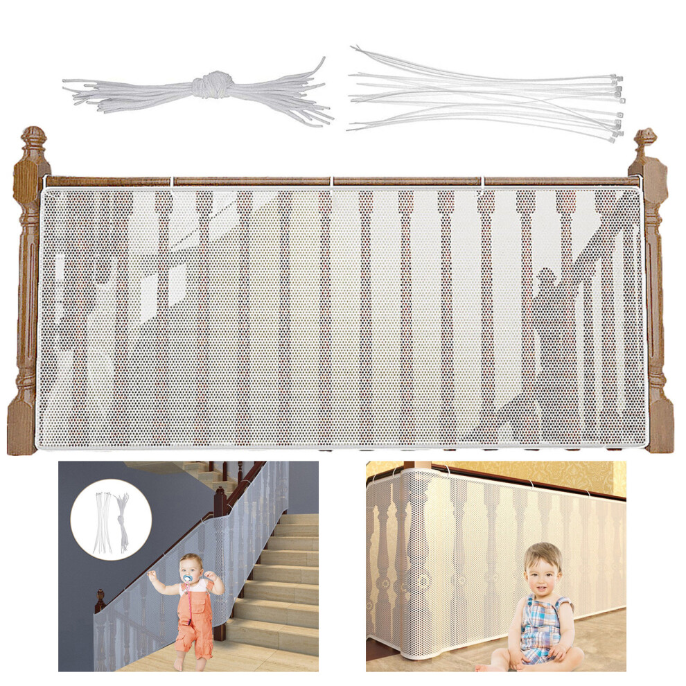 Durable Child Safety Protective Net Multipurpose Bannister Guard Deck Fence Fine Mesh For Balcony Stairs Net Fence For Kids 5063131236453