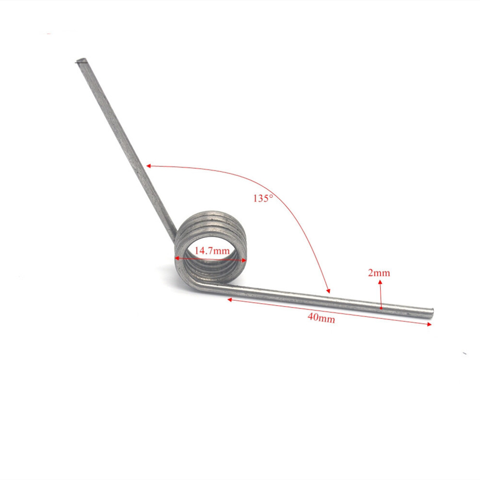 2Mm Wire Diameter Torsion Spring 135 Degree 40Mm Leg Long Factory Wholesale 5063131254945