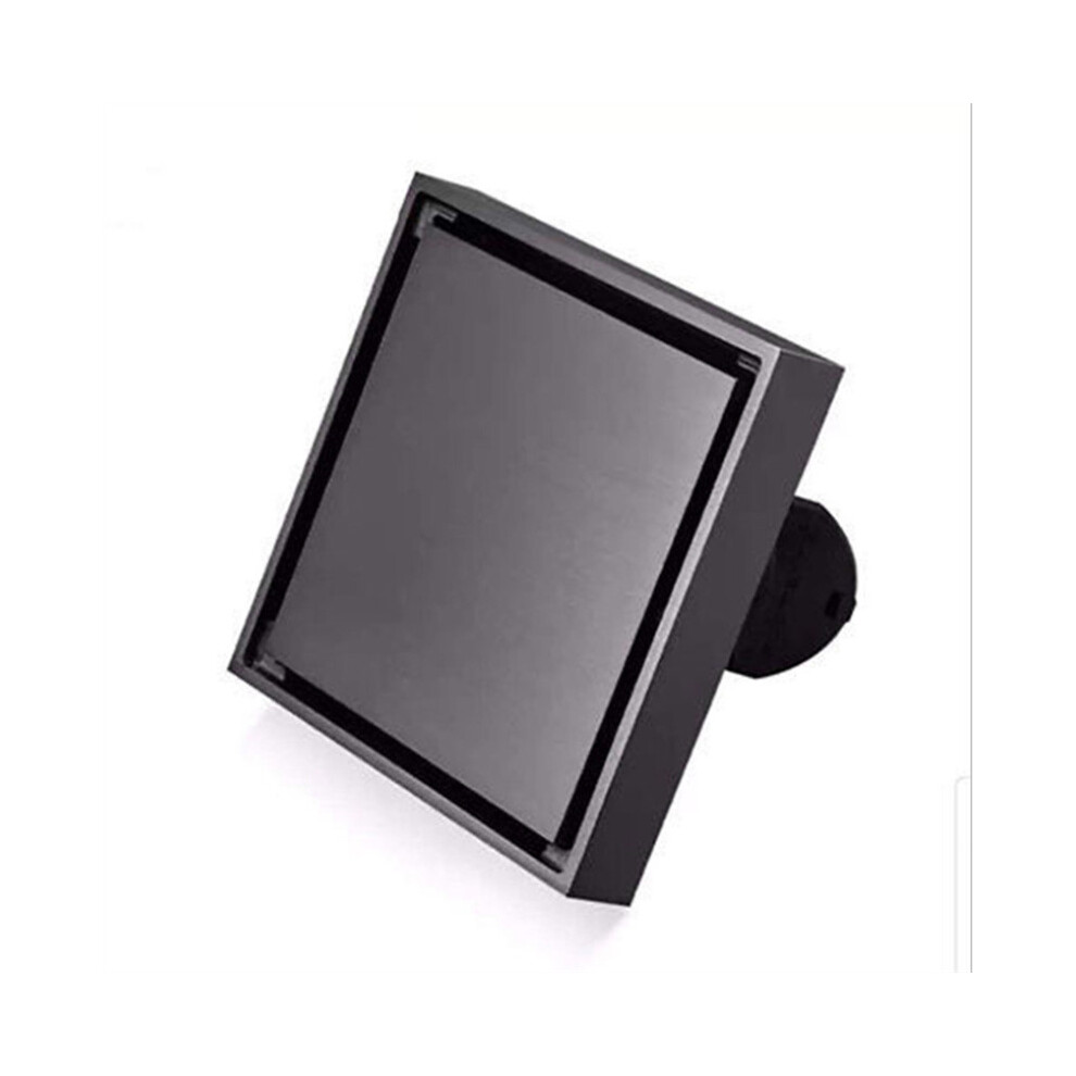 10X10cm Black Invisible Floor Drain 304 Stainless Steel Deodorant Shower Room Toilet Drainage Mosaic Tile Hidden Floor Drain 5063131261196