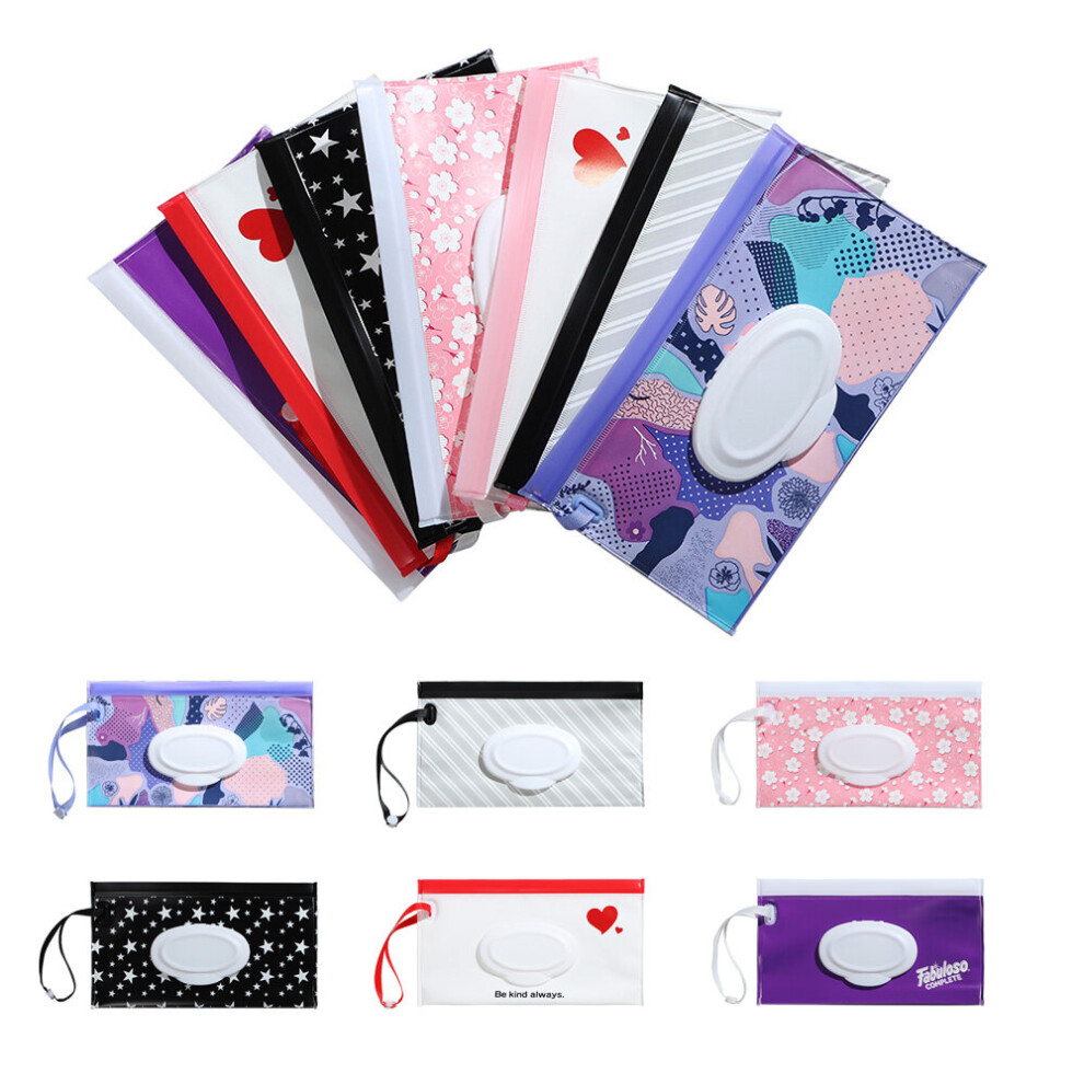Wejoy Baby Wet Wipe Tissue Box Flip Cover Snap-Strap Wipes Holder Case Reusable Refillable Wet Wipe Carrying Bag Stroller Accessories