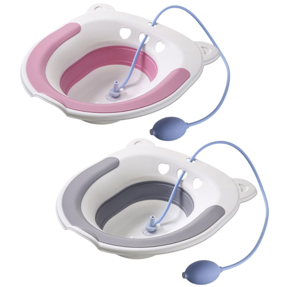 Wejoy Folding Sitz Bath Toilet Seat With Flusher Postpartum Hemorrhoids Hip Basin Bidet Toilet Tub For Universal For Toilets Patient