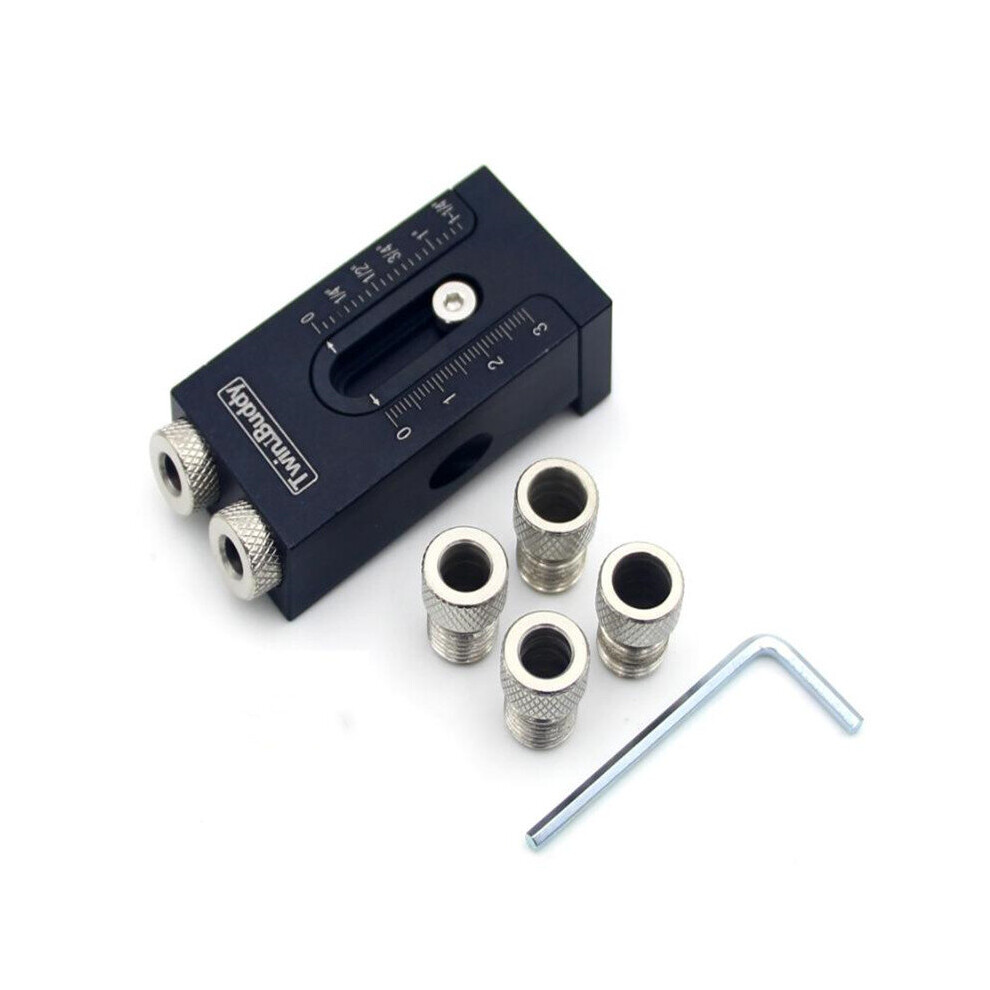 Pocket Hole Jig Kit 6/8/9.5Mm Angle Drill Guide Woodworking Tool Hole Puncher Locator Jig Drill Bit Carpentry Tools 5063131287936