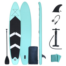 SUP Inflatable Stand Up Paddle Board Surfboard Kayak Surf set with Paddle Board ,Tail Fin ,Foot Rope,Inflator ,Repair Tools