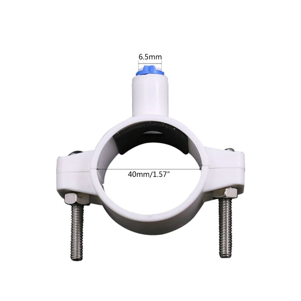 Ro Water 40Mm Drain Waste Water Pipe Clamp Saddle Clips 1/4" Od Hose Quick Connection Reverse Osmosis Aquarium 5063131300499