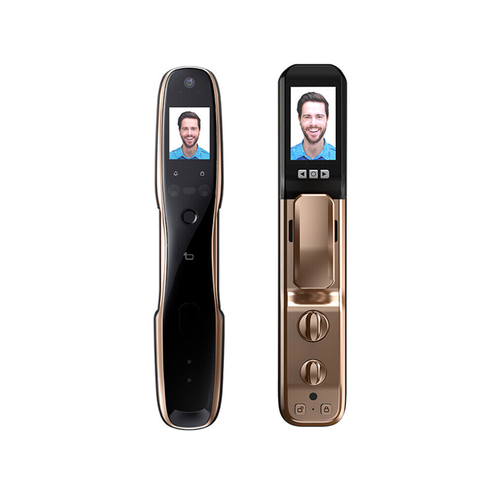 Smart Face Fingerprint Door Lock Security Face & Camera Monitor Intelligent Lock Biometric Electronic Door Lock With App Unlock 5063131307191